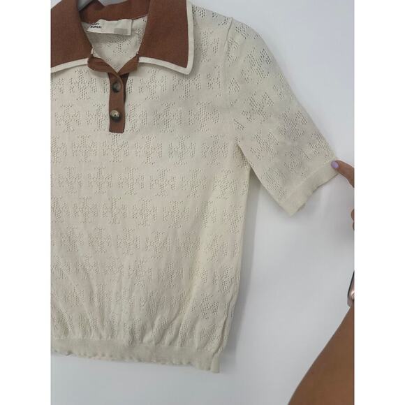 Tory Burch Monogram Logo Sweater Polo - Picture 4 of 7